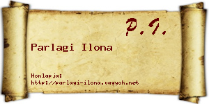 Parlagi Ilona névjegykártya